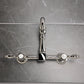 Kingston KS1263TAL Tudor Two-Handle Wall Mount Bridge Kitchen Faucet, Antique Brass