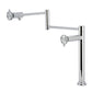 Kingston Brass KS4703RKX Webb Deck Mount Pot Filler Faucet with Knurled Handle, Antique Brass