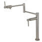 Kingston Brass KS4703DL Concord Deck Mount Pot Filler Faucet, Antique Brass with sleek design and extendable swing arms.