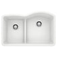 BLANCO Diamond SILGRANIT 32" 40/60 Reverse Double Bowl Undermount Kitchen Sink with Low Divide