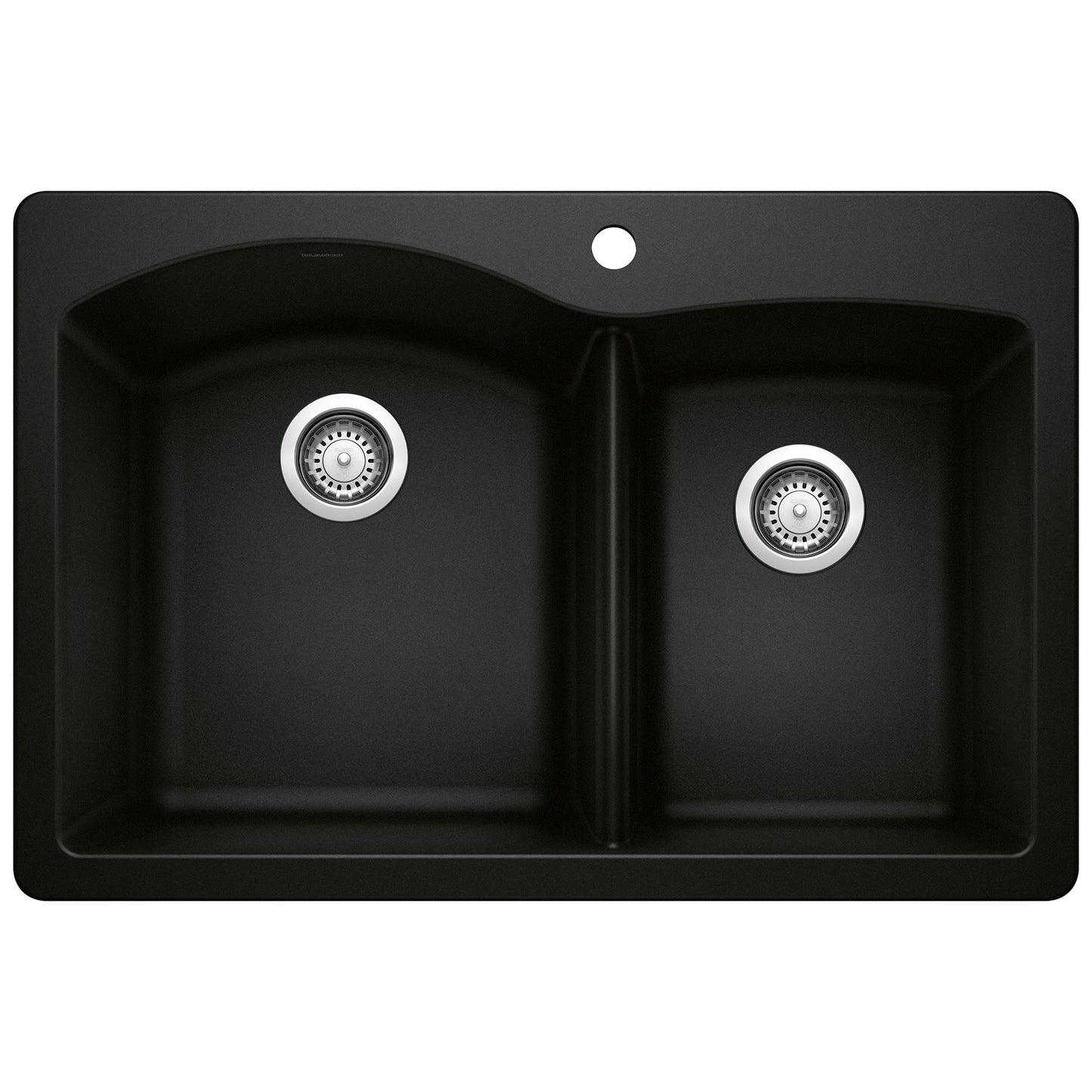 BLANCO Diamond SILGRANIT 33" 60/40 Double Bowl Dual Mount Kitchen Sink