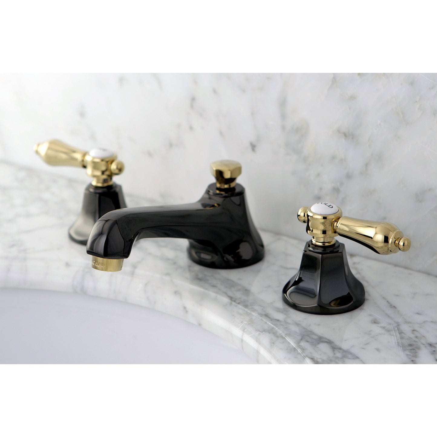 Kingston Brass NS4469BAL Water Onyx Widespread Bathroom Faucet