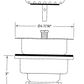Houzer 3.5" Plastic Basket Strainer, White, 190-9261