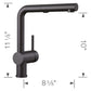 BLANCO Linus Low Arc Pull-Out Dual-Spray Kitchen Faucet - Anthracite