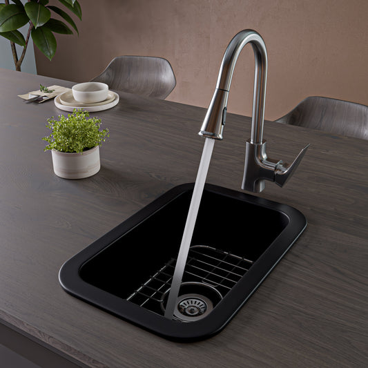 Alfi 13" x 19" Dual Mount Fireclay Prep Sink - ABF1319UD