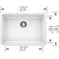 BLANCO Precis SILGRANIT 25" ADA Single Bowl Undermount Kitchen Sink