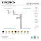 Kingston Brass KS3703AX Restoration Deck Mount Pot Filler Faucet, Antique Brass features 1/4 turn cross handles and dual swing joints spout.