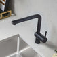 BLANCO Linus Low Arc Pull-Out Dual-Spray Kitchen Faucet - Anthracite