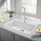 BLANCO Liven SILGRANIT 33" Super Single Dual Mount Kitchen Sink