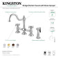Kingston KS3795AXBS Restoration Bridge Kitchen Faucet with Brass Sprayer, Oil Rubbed Bronze