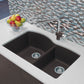 BLANCO Diamond SILGRANIT 32" 60/40 Double Bowl Undermount Kitchen Sink
