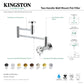 Kingston Brass KS3703RX Belknap Deck Mount Pot Filler Faucet, Antique Brass image showcasing design and features.