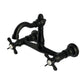 Kingston KS3253BEX Essex Two-Handle Wall Mount Bridge Kitchen Faucet, Antique Brass in matte black finish