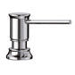 BLANCO Empressa Soap Dispenser with vintage wine press detailing in chrome finish.