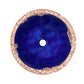 Thompson Molten 15.5" Cobalt Glass and Rose Gold Copper Vessel Sink - GLASS-2RP-COBALT