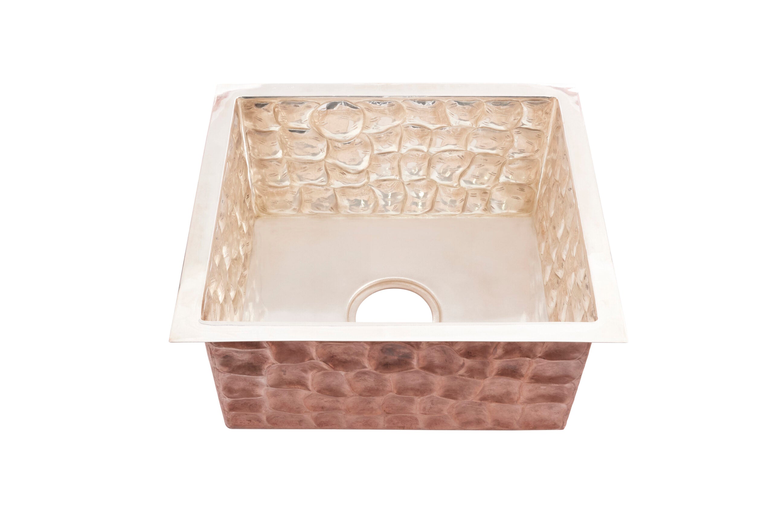Thompson Rivera Tortuga 17" Polished Nickel Turtle Texture Bar/Prep Sink - KPU-1715PN-TURTLE
