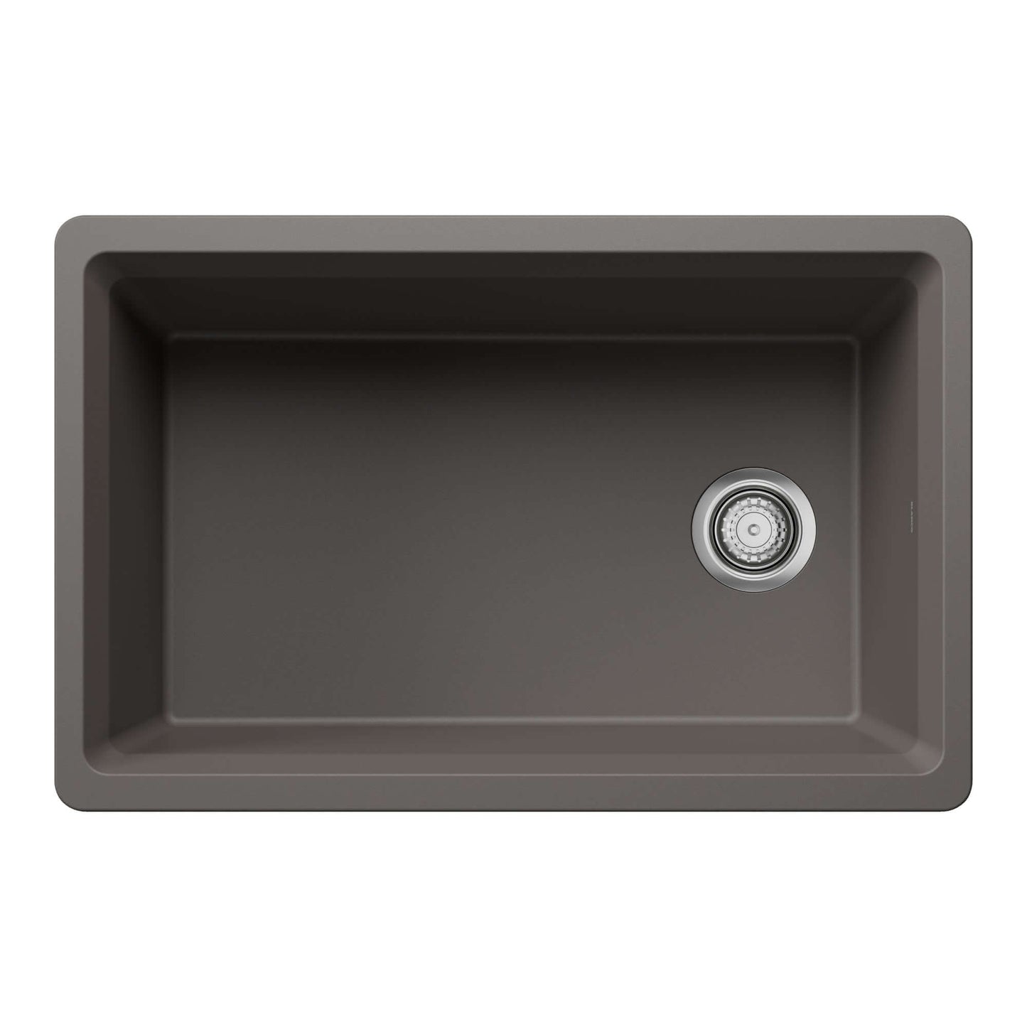 BLANCO Inteos SILGRANIT 30" Single Bowl Reversible Undermount Workstation Kitchen Sink in dark gray.