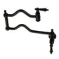 Kingston Brass KS2107AL Heritage Wall Mount Pot Filler Faucet, Brushed Brass in matte black finish with swing arms.