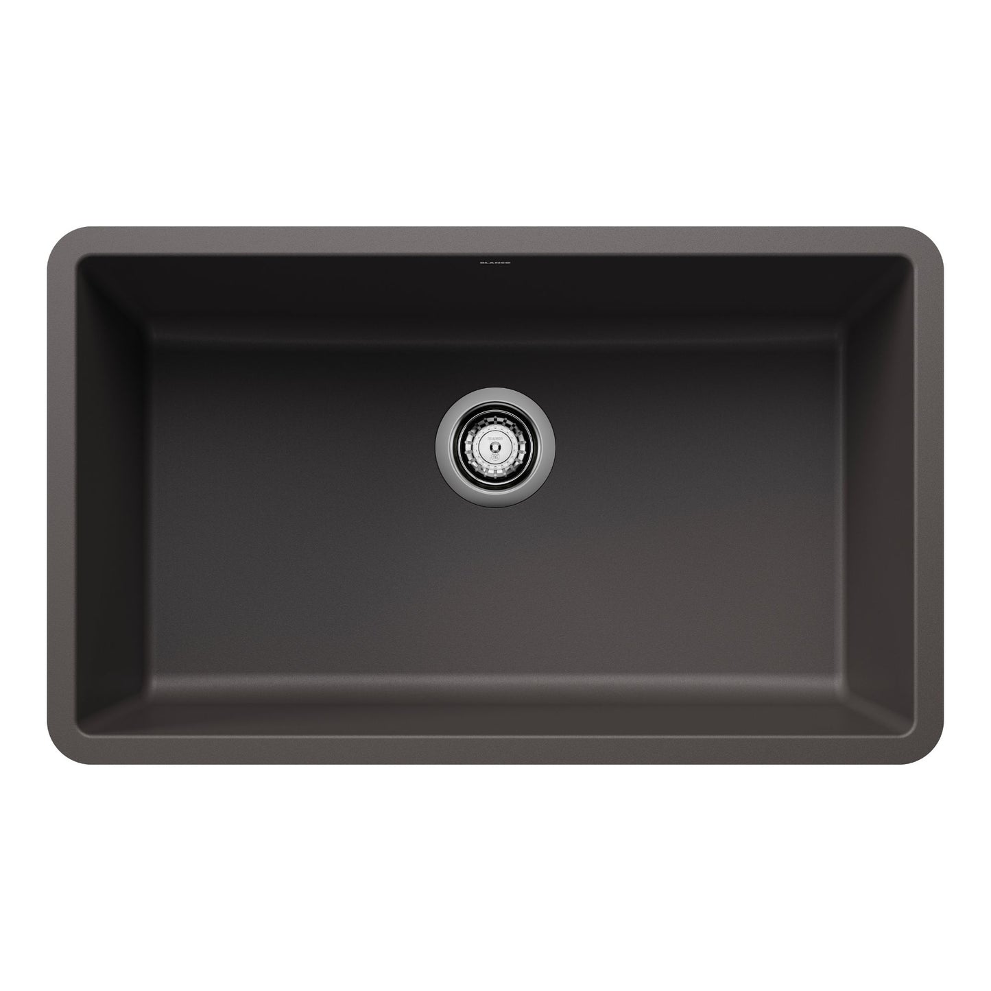 BLANCO Precis SILGRANIT 30" Single Bowl Undermount Kitchen Sink in sleek design and durable material.