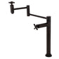 Kingston Brass KS8707ZX Millennium Deck Mount Pot Filler Faucet, Brushed Brass in Oil Rubbed Bronze finish with swing arms.