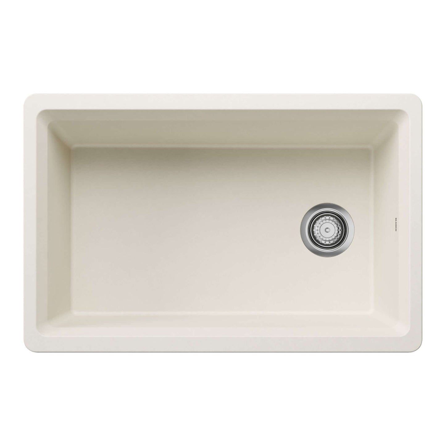 BLANCO Inteos SILGRANIT 30" Single Bowl Reversible Undermount Workstation Kitchen Sink in beige color with drain.