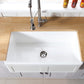 KINGSTON Brass Gourmetier 33" Solid Surface Matte Stone Single Bowl Kitchen Sink - Matte White