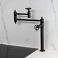 Kingston Brass KS3703RKZ Wendell Deck Mount Pot Filler Faucet with Knurled Handle, Antique Brass