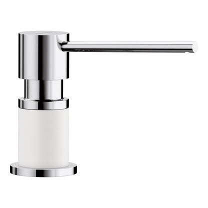 BLANCO Lato Soap Dispenser in chrome finish designed for kitchen sink installations.