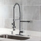 Kingston Brass LS8503DL Concord Single-Handle Deck-Mount Pre-Rinse Kitchen Faucet with Pot Filler, Brushed Brass