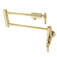 Kingston Brass KS4103ML Milano Wall Mount Pot Filler Faucet, Antique Brass - elegant design with foldable swing arms