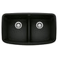 BLANCO Valea SILGRANIT 32" 50/50 Double Bowl Undermount Kitchen Sink with Low Divide
