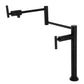 Kingston Brass KS4703CML Manhattan Deck Mount Pot Filler Faucet, Antique Brass in matte black finish