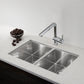 BLANCO Quatrus R0 32" 50/50 Double Bowl Undermount Stainless Steel Kitchen Sink