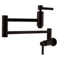 Kingston Brass KS8103DL Concord Wall Mount Pot Filler Faucet, Antique Brass with sleek design and foldable swing arms