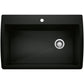 BLANCO Diamond SILGRANIT 33.5" Super Single Dual Mount Kitchen Sink