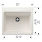 BLANCO Liven SILGRANIT 25" Single Bowl Dual Mount Laundry Sink