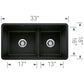 BLANCO Precis SILGRANIT 33" 60/40 Reversible Double Bowl Undermount Kitchen Sink with Low Divide