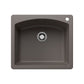 BLANCO Diamond SILGRANIT 25" Single Bowl Dual Mount Kitchen Sink