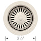 Color-Coordinated Metal Basket Strainer - Anthracite top view, measuring 3 ½ inches, designed for kitchen sinks.