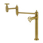 Kingston Brass KS3703RKZ Wendell Deck Mount Pot Filler Faucet with Knurled Handle, Antique Brass