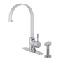 Kingston Brass LS8713DLBS Concord Kitchen Faucet with Brass Side Sprayer