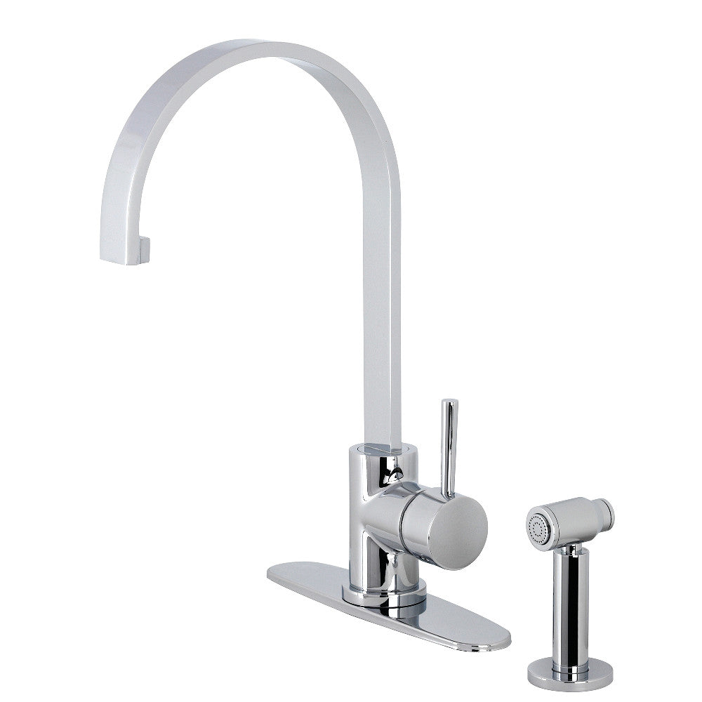 Kingston Brass LS8713DLBS Concord Kitchen Faucet with Brass Side Sprayer