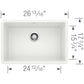 BLANCO PRECIS 27" SILGRANIT Single Bowl Undermount Sink