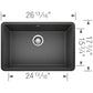BLANCO PRECIS 27" SILGRANIT Single Bowl Undermount Sink