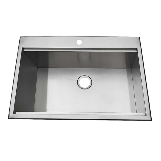 KINGSTON Brass Gourmetier 32" Drop-In Single Bowl Kitchen Sink - Brushed