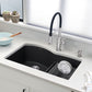 BLANCO Diamond SILGRANIT 32" 60/40 Double Bowl Undermount Kitchen Sink with Low Divide