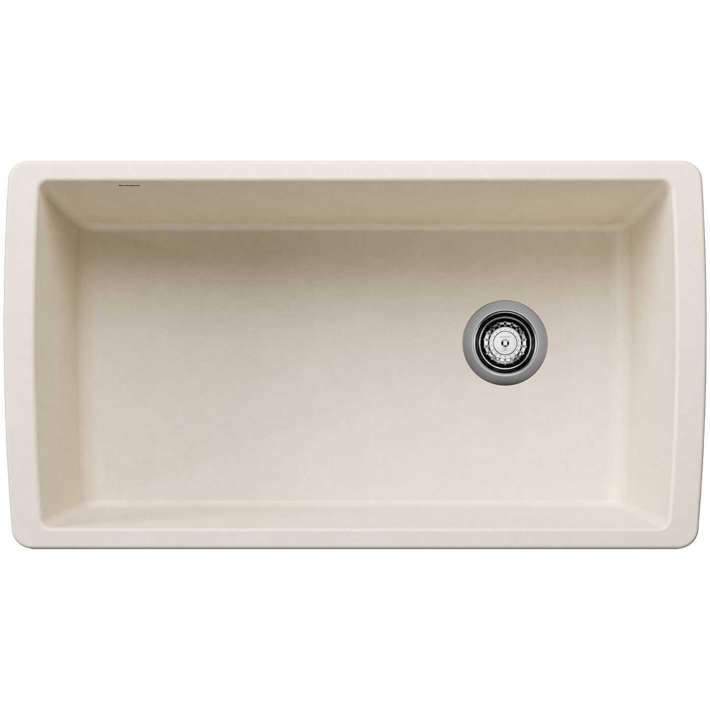 BLANCO Diamond SILGRANIT 33" Super Single Undermount Kitchen Sink with spacious basin for cooking tasks.