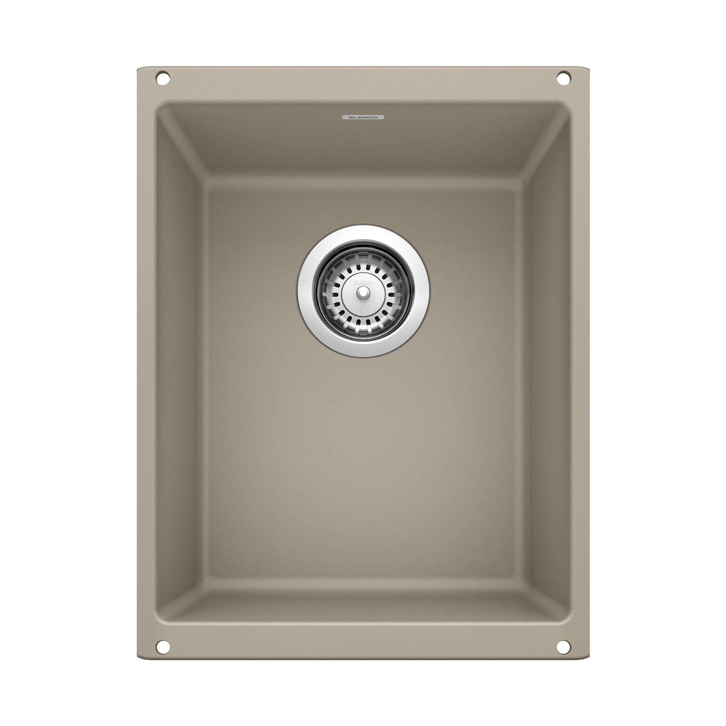 BLANCO Precis SILGRANIT 13" Undermount Bar Sink in a modern design, ideal for compact kitchens and prep zones.