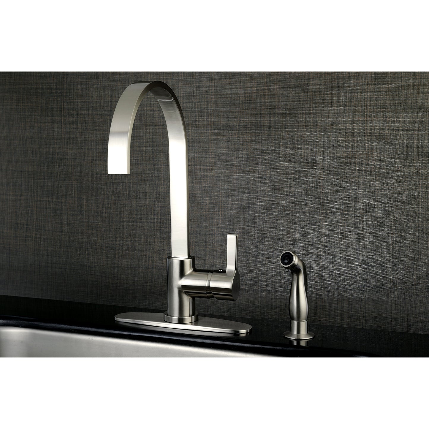 Kingston Brass LS8713CTLSP Continental Kitchen Faucet with Side Sprayer