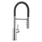 BLANCO Catris Flexo Semi-Pro Pull-Down Dual-Spray Kitchen Faucet in chrome with flexible rubber hose design
